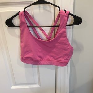 Hot Pink Lululemon Energy Bra with Wild Back